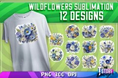 Wildflowers Sublimation | T-Shirt Design | PNG File Product Image 1