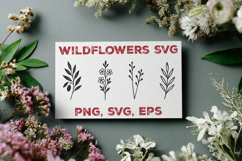 Flower Designs SVG. Elegant Flower Design. Wildflower SVG Product Image 1