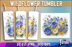 Wildflowers Frame Tumblers Wrap 20 oz. | PNG File Product Image 3