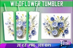 Wildflowers Frame Tumblers Wrap 20 oz. | PNG File Product Image 5