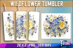 Wildflowers Frame Tumblers Wrap 20 oz. | PNG File Product Image 5