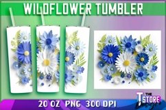 Wildflowers Frame Tumblers Wrap 20 oz. | PNG File Product Image 1