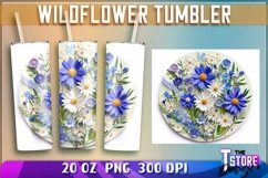 Wildflowers Frame Tumblers Wrap 20 oz. | PNG File Product Image 1