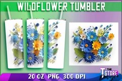 Wildflowers Frame Tumblers Wrap 20 oz. | PNG File Product Image 7