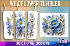 Wildflowers Frame Tumblers Wrap 20 oz. | PNG File Product Image 2