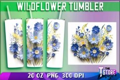 Wildflowers Frame Tumblers Wrap 20 oz. | PNG File Product Image 1