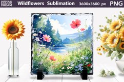 Wildflowers Sublimation | Slate Sublimation Design Product Image 1