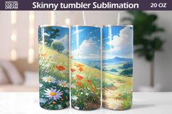 Wildflowers Tumbler Sublimation | Summer Flowers Tumbler Product Image 1