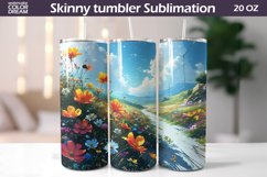 Wildflowers Tumbler Sublimation | Summer Flowers Tumbler Product Image 1