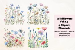 Wildflowers Clipart Vol. 2.4, 4 PNG Product Image 1