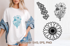 Wildflower SVG design | Floral SVG | Summer flower vector Product Image 1