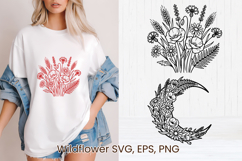 Wildflower SVG design | Floral SVG | Summer flower vector Product Image 1