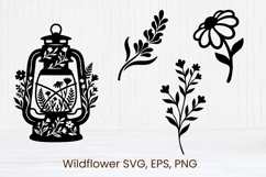 Wildflower SVG | Floral SVG | Summer flower silhouette Product Image 1