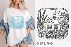 Wildflower cottage SVG | Floral SVG | Summer flower SVG Product Image 1