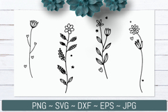 Hand Drawn Wildflower Line Art Designs Product Image 1