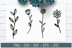 Hand Drawn Wildflower Line Art Designs Product Image 1