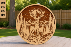 Wildlife Forest Laser Cut File Product Image 1