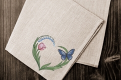 Spring Flowers Embroidery Design: Floral Heart Pattern Product Image 5