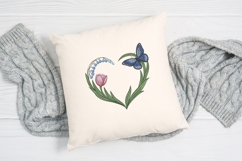 Spring Flowers Embroidery Design: Floral Heart Pattern Product Image 4