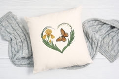 Floral Heart Embroidery Design - Iris Embroidery Pattern Product Image 5