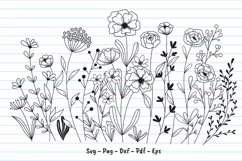 Blooming Wildflower svg, Flower Garden Svg, Botanical Svg. Product Image 1