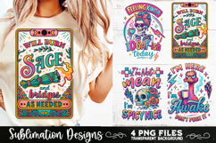 Funny Skeletons Sarcastic Retro PNG Sublimation Product Image 5