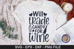 Will trade candy for wine SVG - Halloween Design Product Image 1