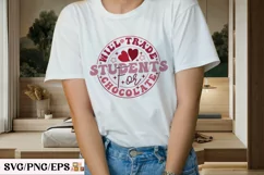 Retro Gift PNG Teacher Valentine Day SVG T-shirt Design Product Image 3