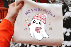 Will You Be My Boo Ghost PNG Valentines Product Image 2
