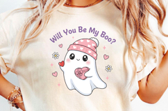 Will You Be My Boo Ghost PNG Valentines Product Image 3