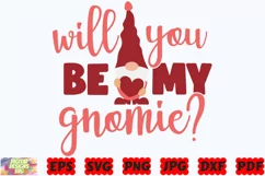 Will You Be My Gnomie SVG | Funny Valentine's SVG |Gnome SVG Product Image 2