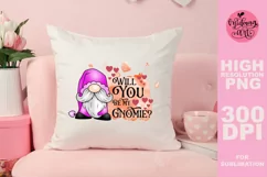 Will you be my gnomie png, Valentines day sublimation Product Image 2
