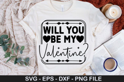 Will you be my valentine - Coaster SVG Design Product Image 1