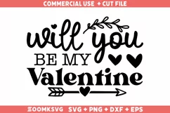 Will you be my Valentine SVG | Valentine's Day SVG Product Image 1