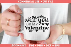 Will you be my Valentine SVG | Valentine's Day SVG Product Image 2