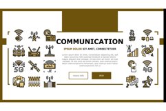 Telecommunication Technology Landing Header Vector Product Image 1