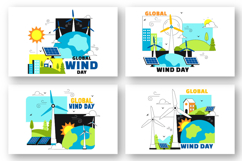 10 Global Wind Day Illustration Product Image 2