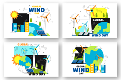 10 Global Wind Day Illustration Product Image 3