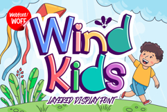 Wind Kids | 3D Layered Cute Webfont for Kids Websites Product Image 1