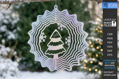 Christmas Wind Spinner Laser Cut | Kinetic Hanging Ornament Product Image 1