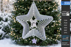 Christmas Wind Spinner Laser Cut | Kinetic Hanging Ornament Product Image 1