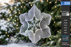 Christmas Wind Spinner Laser Cut | Kinetic Hanging Ornament Product Image 1