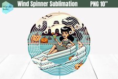 Wind Spinner Sublimation | Funny Witch PNG Product Image 1