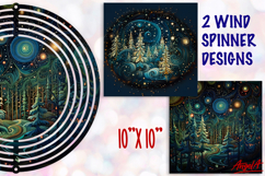 Christmas wind spinner sublimation, Fairy Winter Forest Product Image 1