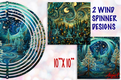 Christmas wind spinner sublimation, Fairy Winter Forest Product Image 1