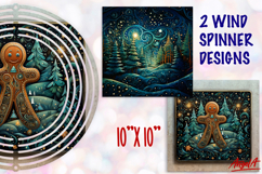Christmas wind spinner sublimation, Fairy Winter Forest Product Image 1