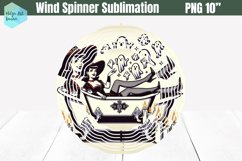 Wind Spinner Sublimation | Funny Witch PNG Product Image 1