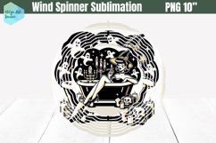 Wind Spinner Sublimation | Funny Witch PNG Product Image 1