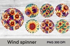 Sunflower wind spinner sublimation design, sunflower sublimation, wind spinner bundle.
