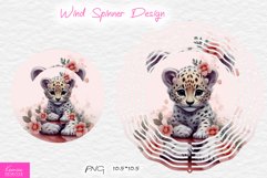 Floral Leopard Wind Spinner Design|Wild Flowers Design Product Image 1